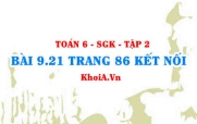 Bài 9.21 trang 86 Toán 6 Tập 2 Kết nối tri thức